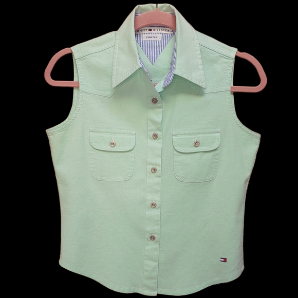 Tommy Hilfiger Tops - Tommy Hilfiger Sleeveless Cotton Stretch Summer Blouse